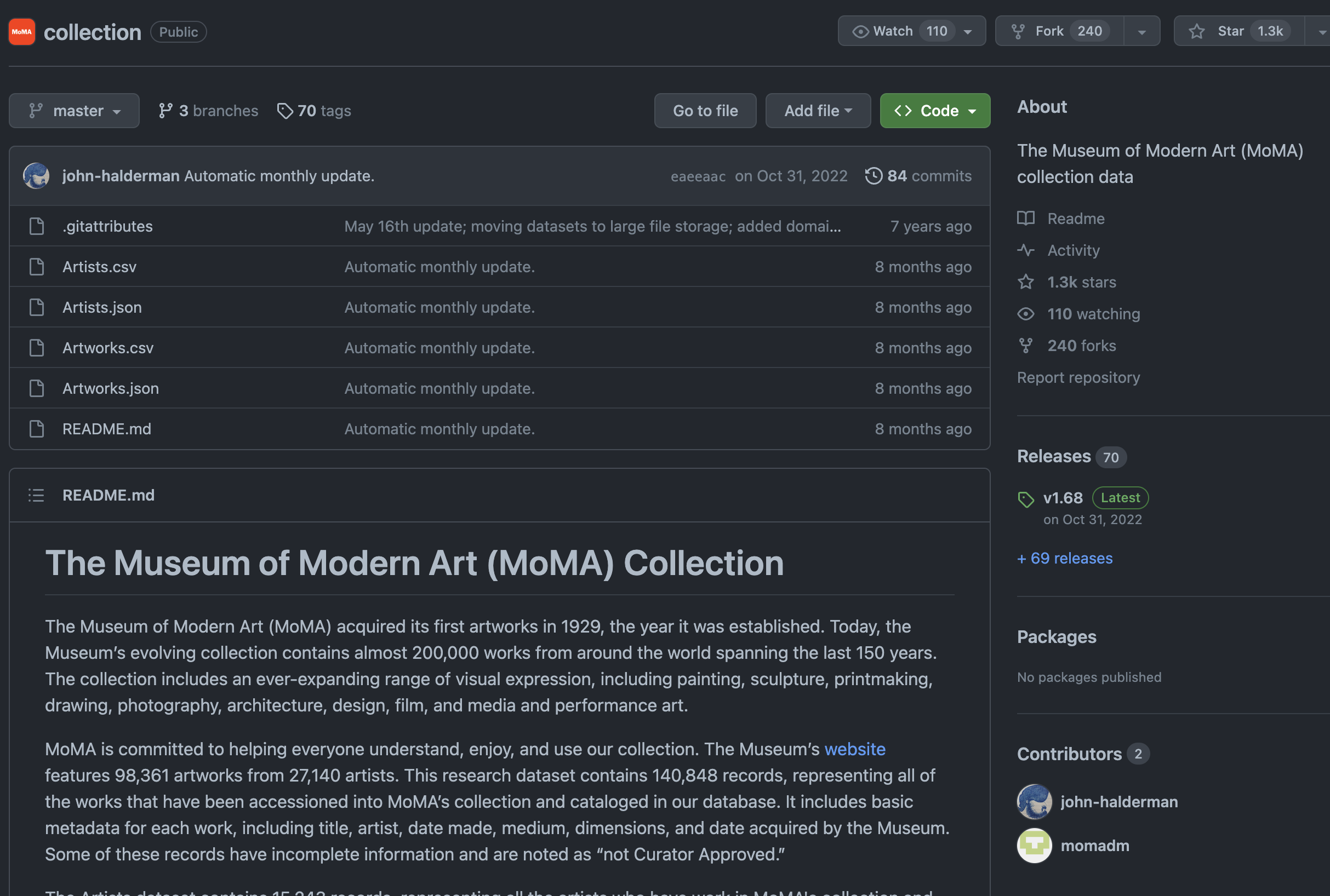 Moma Github Repo